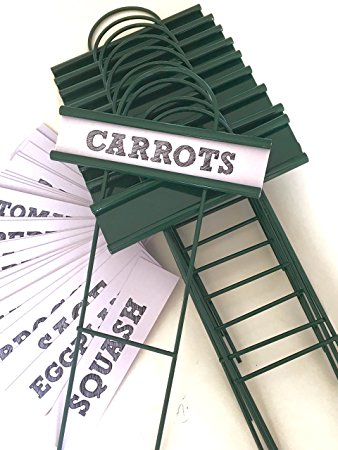 30 Garden Labels & 10 Stakes by Barnyard Designs (10 Stakes, 30 Labels)