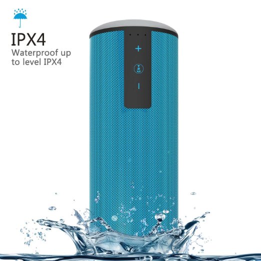 Trendwoo Premium Outdoor Waterproof Bluetooth V4.0 Stereo Speaker with DSP Noise Reduction Built-in 12W Dual X-Bass Driver and 4000mAh Battery up to 15hours Playtime for iPhone Samsung and More (Blue)
