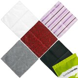BMC Mens 5 pc Mixed Pattern Design Fabric Handkerchief Fashion Pocket Squares