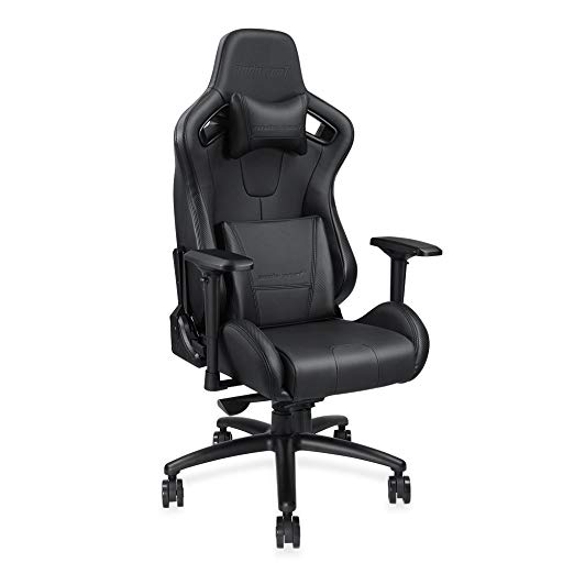 [Large Size Big and Tall 400lb Premium Gaming Chair]Anda Seat Dark Knight Series High-Back Ergonomic Computer Desk Office Chair with Carbon Fiber Leather,Adjustable Headrest and Lumbar Support(Black)