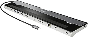 j5create Station d'accueil USB-C 4K HDMI (9-en-1), 4K HDMI, 5Gbps USB-A x3, Lecteur de Cartes, PD 100W, Gigabit Ethernet, Combo Audio Jack, pour MacBook, et Windows USB-C Laptop (JCD533)