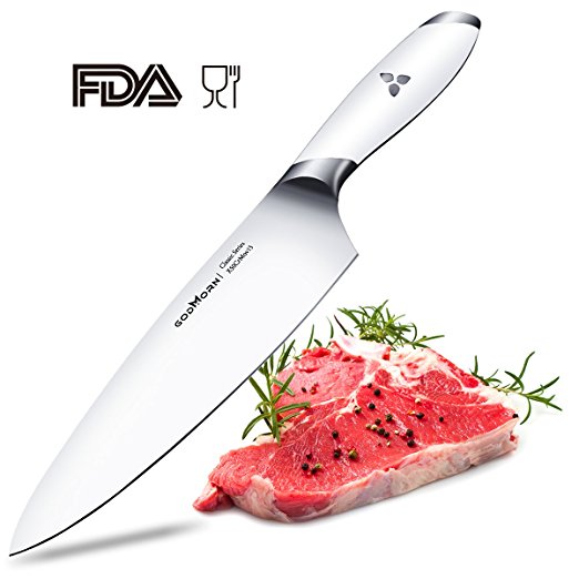 Godmorn Chef Knife German Steel - 8 inches Kitchen Knife - 200mm- 58 Rockwell Hardness, Ergonomic Handle with Gift Box ,Excellent Gift for Carving, Slicing & Chopping