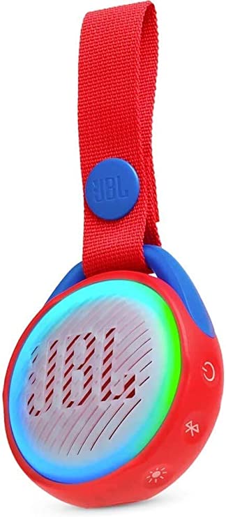 JBL JR POP Waterproof Portable Bluetooth Speaker for Kids with Ultra-Cool Lightshow (Red 1-Pack)