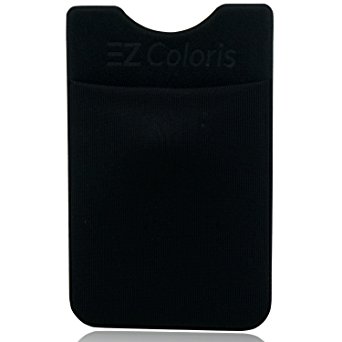 Card Holder EZColoris Cell Phone Credit Card Holder Flexible Lycra Pouch 3M Removable Adhesive Sticker on Wallet for 4-6inch Mobile Phones