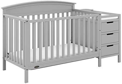 Graco Benton 5-in-1 Crib & Changer, Pebble Gray