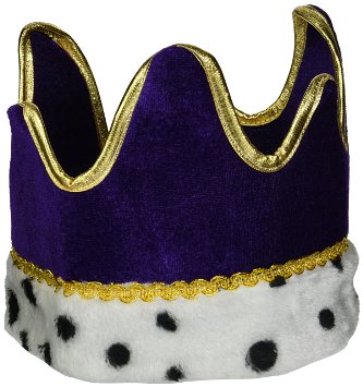 Plush Royal Crown purple Party Accessory  1 count 1Pkg