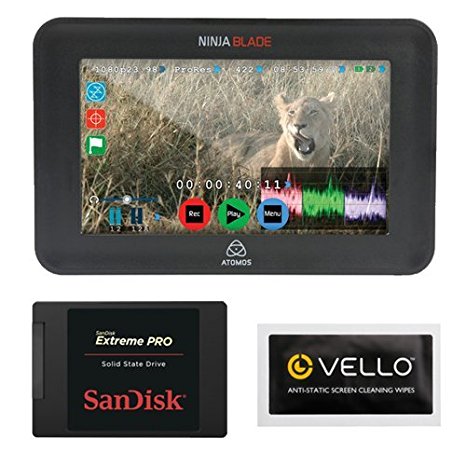 Atomos Ninja Blade 5" HDMI On-Camera Monitor & Recorder for HDMI Cameras and DSLRs Bundle With SanDisk 240GB Extreme Pro Solid State Drive