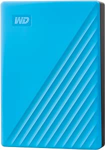 WD 6TB My Passport Portable External Hard Drive, Blue, includes backup software with defense against ransomware, and password protection - WDBR9S0060BBL-WESN