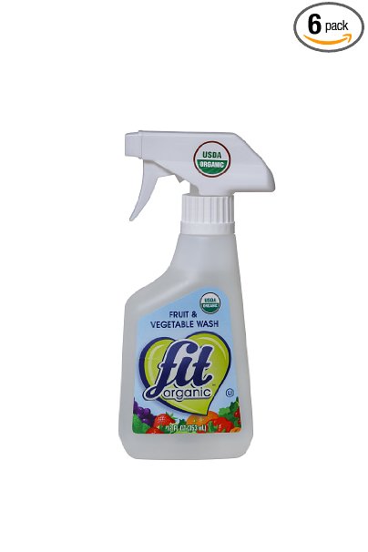 Fit Organic Fruit And Vegetable Wash, 12-Ounce Spray Bottles (Pack of 6)