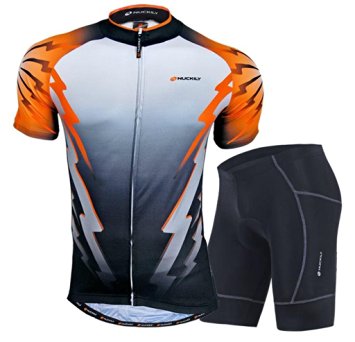 Nuckily Men's Cycling Sports Bicycle Bike Cycle Short Sleeve Jersey Breathable Mountain Clothing