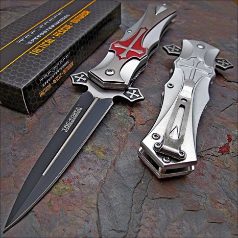 Tac-force RED Cross Folding Blade Pocket Knife