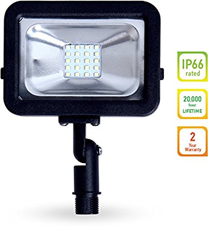 LLT LED COMPACT Floodlight with Arm SMD Outdoor Landscape Security Waterproof 10W 5000K (Daylight)