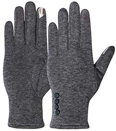 Justay Womens Touch Screen Gloves Winter Warm Lined Thick Phone Fleece Windproof Texting Gloves