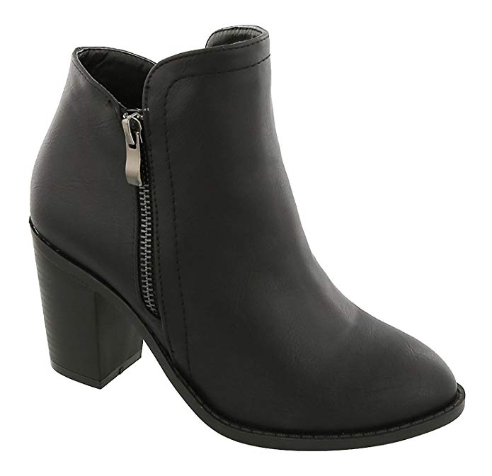 TOP Moda Dave-8 Women's Side Zipper Ankle Booties