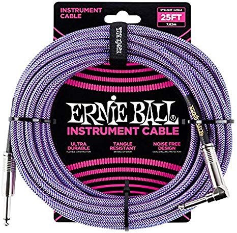 Ernie Ball Instrument Cable, Purple, 25 ft