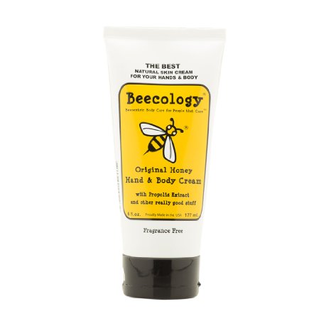 Beessential Original Honey  fragrance free Moisturizing Hand & Body Cream - 6 Oz. Tube