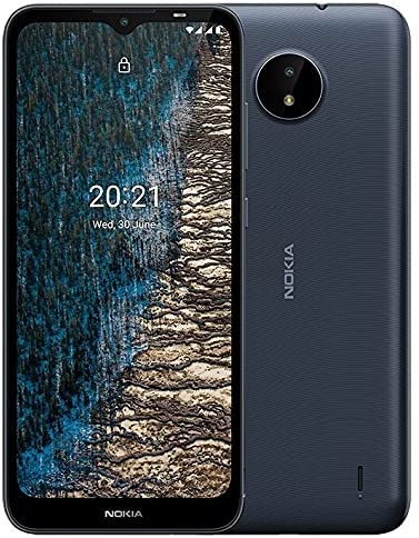 Nokia C20 2021 4G Volte LTE Dual Sim Factory Unlocked 32GB / 2GB TA-1339 (LTE USA Latin Europe Asia Africa) Android 11 (NOT Verizon/Boost) (Dark Blue)