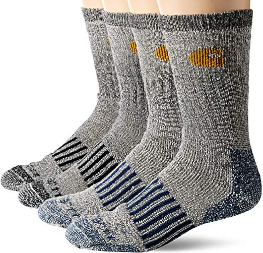 Carhartt Men's 4 Pack Thermal Wool Blend Boot Sock