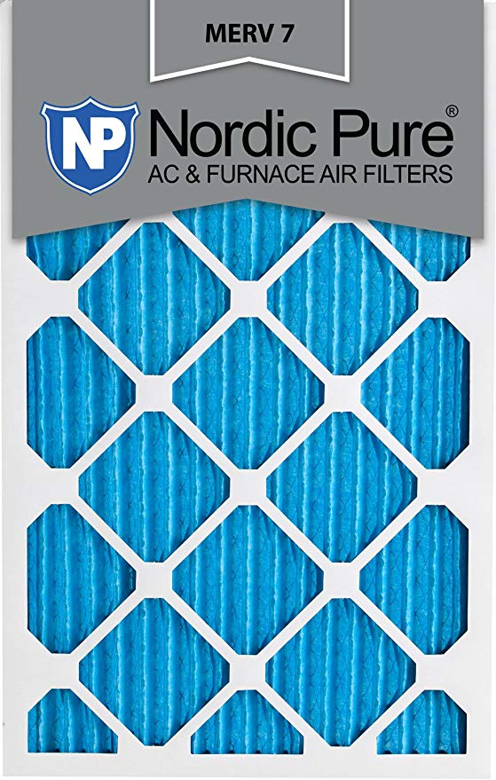 Nordic Pure 12x18x1 MERV 7 Pleated AC Furnace Air Filters, 6 Pack 12x18x1