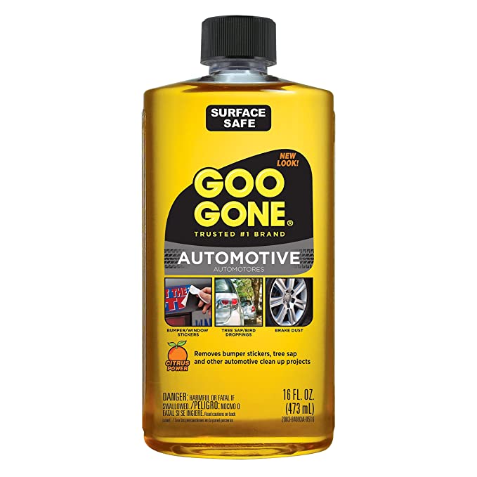 Goo Gone Automotive - Cleans Auto Interiors, Auto Bodies and Rims, Removes Bugs & Stickers - 16 Fl. Oz.