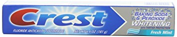 Crest Baking Soda & Peroxide Whitening with Tartar Protection, Fresh Mint Toothpaste - 6.4 Oz, Pack of 6