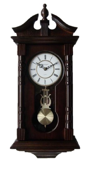 Wall Clocks: Grandfather Wood Wall Clock with Chime. Pendulum Wood Traditional Clock. Makes a Great House Warming or Birthday Gift. vmarketingsite Pinnacle Grandfather Pendulum Wall Clock Chimes Every Hour With Westminster Melody.