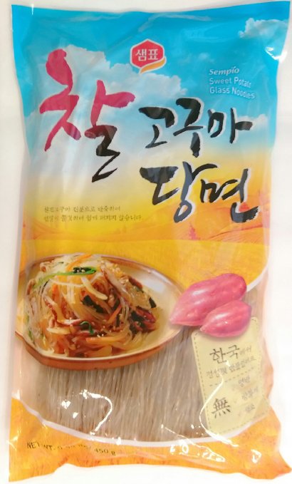 Sempio Glass Noodles, Korean Vermicelli, Dangmyun, Sweet Potato Starch (0.99 lbs/450g)