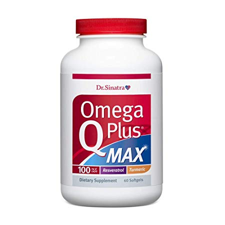 Dr. Sinatra’s Omega Q Plus MAX – Advanced Heart Health and Healthy Aging Support for Healthy Cholesterol, Blood Pressure, Triglycerides, Blood Sugar, and More with 100mg of CoQ10 and Turmeric