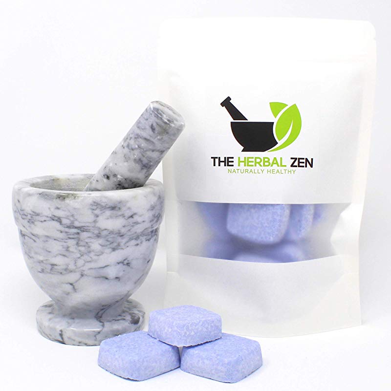 Sleepytime Shower Steamers with Lavender and Roman Chamomile by The Herbal Zen 10-pk Aromatherapy Shower Steamer Sleepy Time Shower Bomb