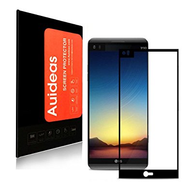 LG V20 Screen Protector, Auideas Tempered Glass Full coverage [Case Friendly][3D Curved Protection]HD Clear Tempered Glass Screen protector For LG V20 - black