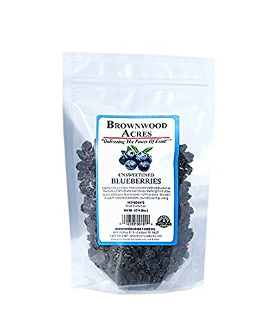 Unsweetened Dried Blueberries - 1/2 Pound Bag - Shipping Included