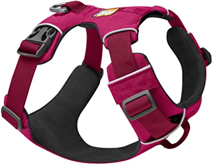 RUFFWEAR, Front Range Dog Harness, Reflective and Padded Harness for Training and Everyday, Hibiscus Pink, Medium