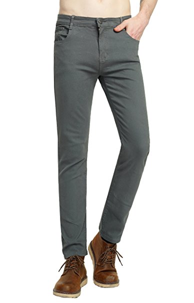 Men's Skinny Stretch Elastic Jeans Slim Fit Comfy Fashionable Pants