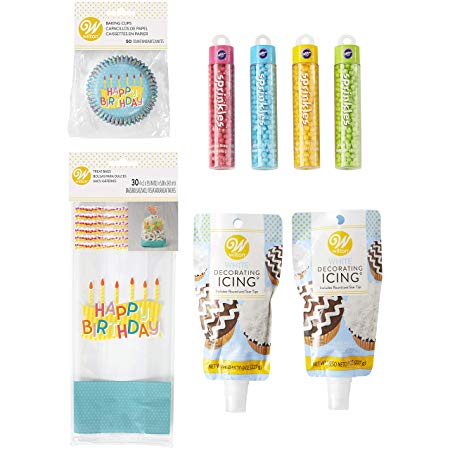 Wilton Happy Birthday Cupcake Party Set, 8-Piece