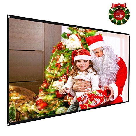 Varmax Portable Projector Screen for Home and Outdoor Movie and Presentation 100 inch 16:9