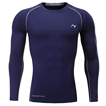 Nooz Men's Cool Dry Compression Baselayer Long Sleeve T Shirts