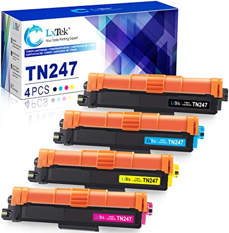 4 LxTek Compatible Toner for Brother TN247 TN-247 TN 247 TN-243 for Brother HL-L3230CDW HL-L3210CW DCP-L3550CDW DCP-L3510CDW HL-L3270CDW MFC-L3750CDW MFC-L3770CDW MFC-L3730CDN MFC-L3710CW (With Chip)