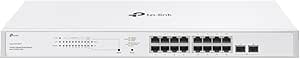 TP-Link Festa FS318GP 18 Port Gigabit Smart Managed PoE Switch 16 PoE  Port @150W, 4 x SFP Slots Self-Organizing Network Free Cloud Fanless Static Routing, Vlan Does not Work with Omada