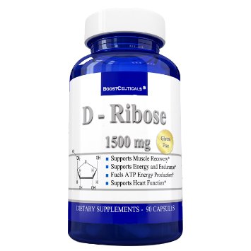 BoostCeuticals D Ribose Capsules 1500 mg 90 Count ATP Supplement - Potent D-Ribose Bioenergy to Increase Energy and Avoid Muscle Stiffness