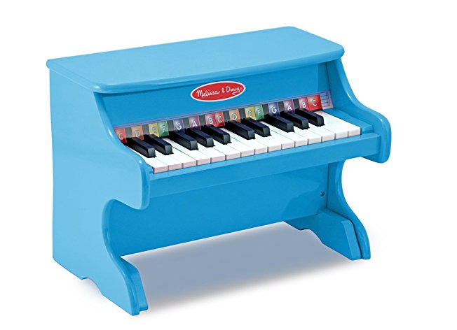 Melissa & Doug Learn-to-Play Piano With 25 Keys and Color-Coded Songbook - Blue