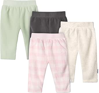 Gerber Baby-Girls 4-Pack Microfleece Pants