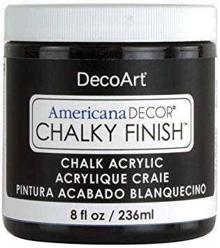 DecoArt Americana Chalky Finish Paint 8oz, Carbon