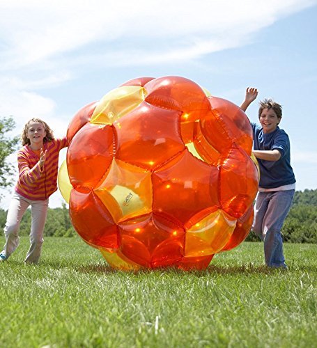 GBOP (Great Big Outdoor Playball) Incred-a-Ball, Inflatable - Orange and Yellow - 65" diam.