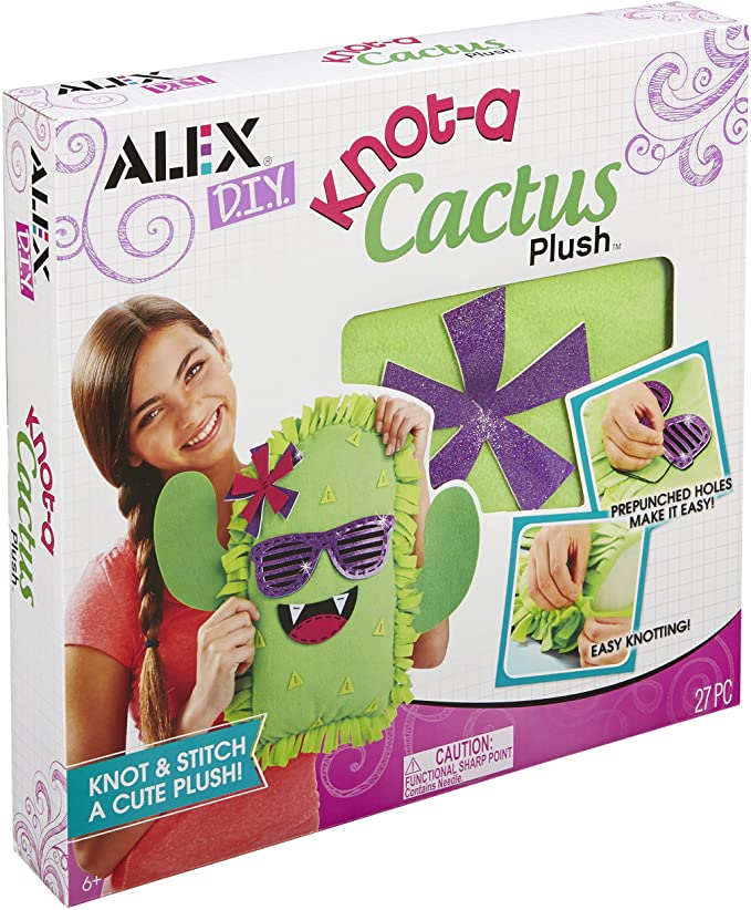 Alex DIY Knot-A Cactus Plush Kids Art and Craft Activity