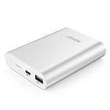 Aukey Quick Charge 20 10400mAh Portable External Battery Power Bank Fast Charger 162W  5V 9V 12V Supported Quick Output - Silver
