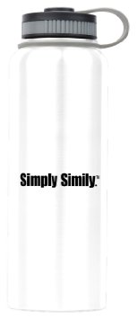 Simply Simily Stainless Steel Water Bottle - Wide Mouth - BPA Free - Double Walled Vacuum Insulated, 40 Oz