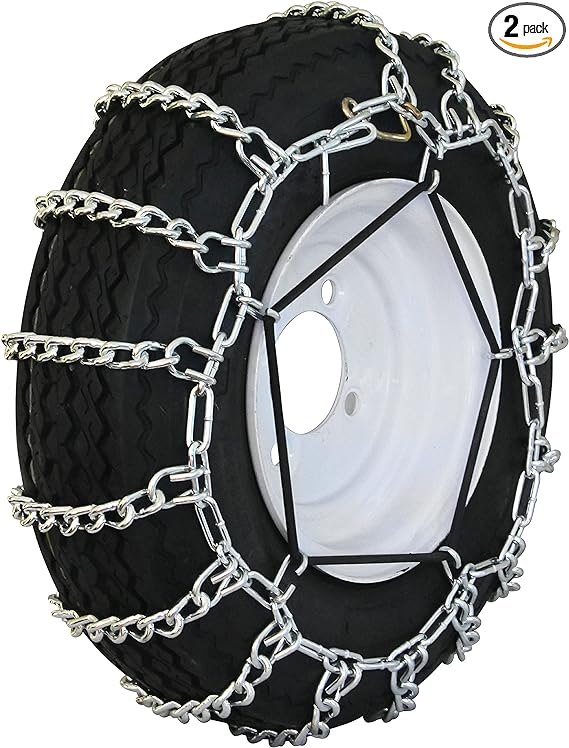 Grizzlar GTU-236 Garden Tractor Snowblower 2 link Ladder Alloy Tire Chains Tensioner included 12.5x4.50-6 12x7-4 13x4.1-6 13x4.00-5 13x4.00-6 13x5.00-6 4.10-6NHS 4.10/3.50-6 4.10-6