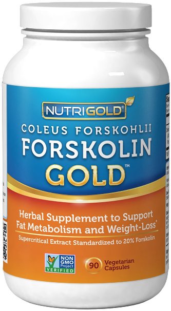Nutrigold Forskolin Gold (Clinically-proven ForsLean), 125 mg, 90 veg. capsules