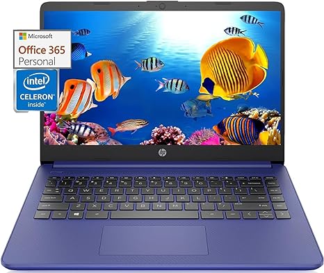 HP 2023 Newest 14 Inch Laptop Computer, Intel Quad-Core 4120 Processor, 16GB RAM, 320GB Storage(64GB eMMC 256GB Micro SD), 12H Battery Life, UHD Graphics, Webcam, Ultra Light, Win 11 S