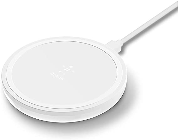 Belkin Boost Up Wireless Charging Pad 10 W, Fast Qi Wireless Charger for iPhone 11, 11 Pro/Pro Max, XS, XS Max, XR, SE, Samsung S20,20 ,20 Ultra, S10, S10 , S10e, Airpods - UK Plug Included, White